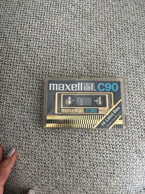 Maxell C90 Audio Cassette Tape – Black and Gold